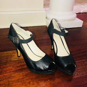 NINE WEST Peep-Toe Heels with Strap